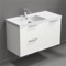 Wall Mounted Bathroom Vanity, Modern, 36